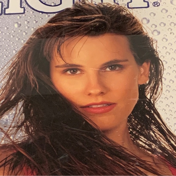 Vintage 1990 Coors Light Swimsuit Model Poster 35x16.5” - Picture 2 of 7